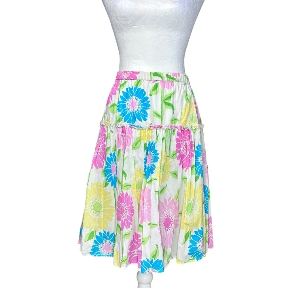 Lilly Pulitzer Tiered Skirt S Pleats Old Money Preppy  Resort Cruise Tennis Prep